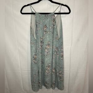 Dress Up Womens Medium Blue, Pink, Green, White, Purple Floral Sleeveless Dress